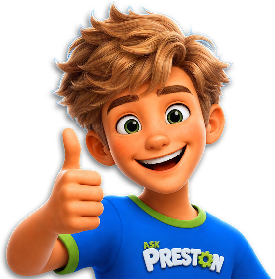 Ask Preston mascot
